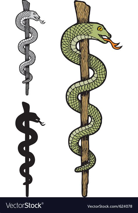 caduceus with one snake.